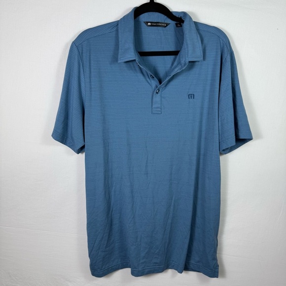 Travis Mathew Blue Polo Shirt Men’s Size L - Picture 1 of 6